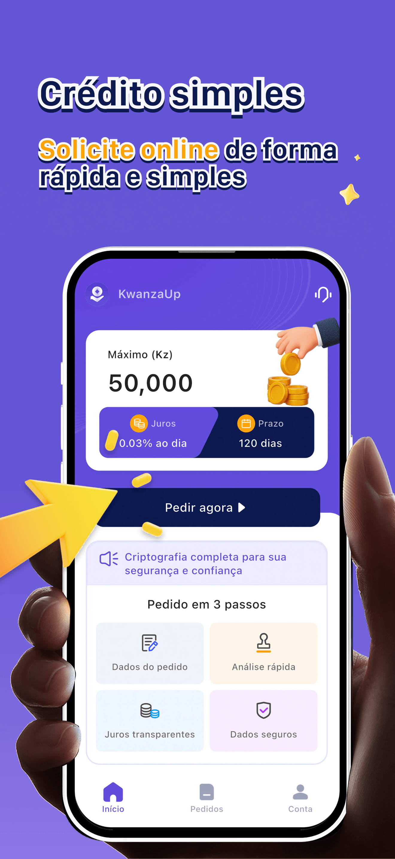 KwanzaUp credit request screen